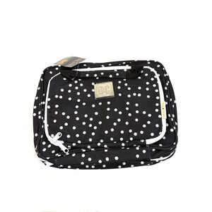 Bang & Carsen Polka Dot Hanging Toiletry Bag Black White Travel Organizer Makeup